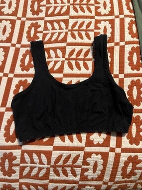 Black ARQ Full Coverage Cotton Bralette